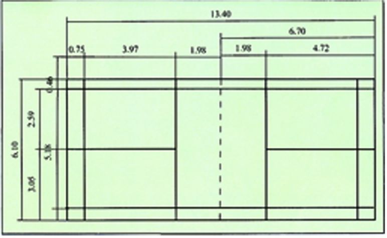 羽毛球场地平面图